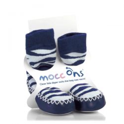 Mocc Ons Zebra Print Slippers